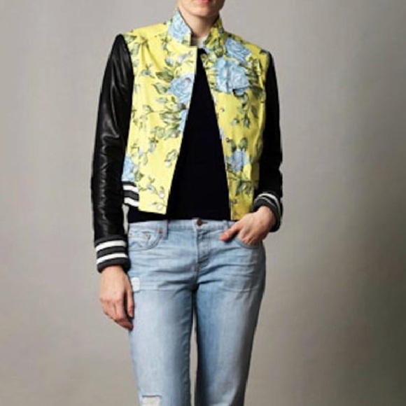 Rag & Bone Cambridge floral-print leather bomber - Picture 2 of 5